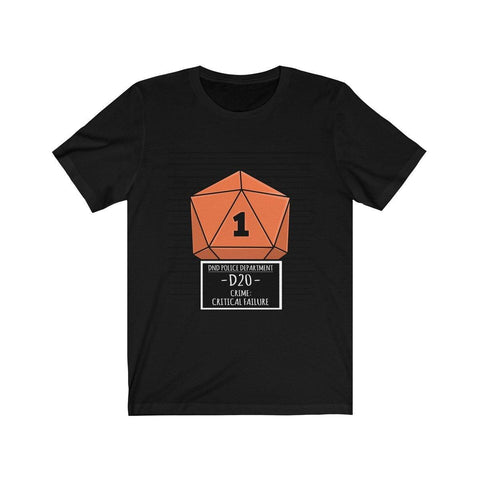 Critical Failure D20 Dice DND High Quality Shirt - Luxurious Inspirations