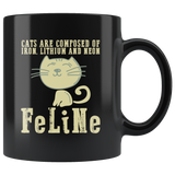 Cats Are Composed Of Iron Lithium And Neon FeLiNe Coffee Cup Mug - Luxurious Inspirations