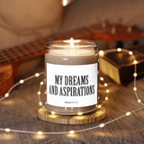 My Dreams And Aspirations Funny Offensive Rude Gag Gift Parent Christmas Aromatherapy Candles, 9oz
