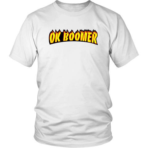 Ok Boomer Flames Parody Shirt - Funny Millennial Meme Trend Trending Humor Funny Gen X T-Shirt - Luxurious Inspirations