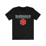 Barbarian Anger Management Dropout D20 Dice DND High Quality Shirt - MADE IN THE USA - Luxurious Inspirations