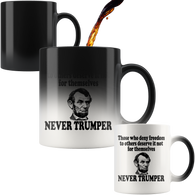 Never Trumper For Life Mug Lincoln - Magic Color Changing Anti Trump Impeach Jail Funny Nevertrump Coffee Cup - Luxurious Inspirations