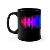 Rise Soundwave Custom Black mug 11oz - Binge Prints