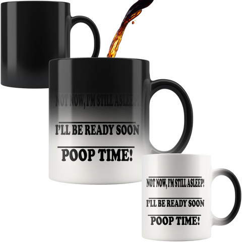 Poop Work Bad Morning Employee Mug - Funny Color Changing Magic Black To White Employee Cofffee Cup - Luxurious Inspirations