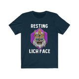 Resting Lich Face D20 Dice DND High Quality Shirt - Luxurious Inspirations