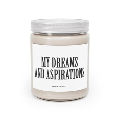 My Dreams And Aspirations Funny Offensive Rude Gag Gift Parent Christmas AromatherapyÂ Candles, 9oz
