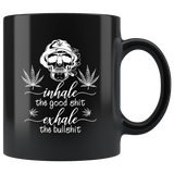 Inhale the good shit exhale the bullshit positivity relaxation freedom coffee cup mug - Luxurious Inspirations