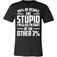 99 Percent Of People Are Stupid I'm Glad I'm Part Of The Other 3 Percent Shirt - Funny Math Tee - Luxurious Inspirations