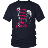 Mother Amazing Loving Strong Happy Selfless Graceful T-Shirt - Mom Mama Gift Birthday Christmas Present Tee Shirt - Luxurious Inspirations