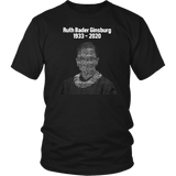 RBG Ruth Bader Ginsburg Rest In Peace RIP 1933- 2020 T-Shirt - Binge Prints