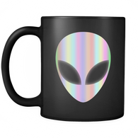 Alien Head Holographic Area 51 Glow Effect Mug - Extraterrestrial Coffee Cup - Luxurious Inspirations