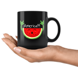 America Rock N Roll Watermelon Mug - Funny Summer Music Rocking And Rocking Coffee Cup - Luxurious Inspirations