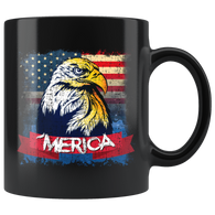 American Eagle Patriotic America 4th of July Proud USA Mug - Bad Ass 'Merica Flag Coffee Cup - Luxurious Inspirations