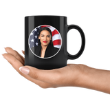 AOC Alexandria Ocasio-Cortez Voice Of The People President 2020 2024 Power To Democratic Socialist Democrat Mug - Black 11 ounce Coffee Cup - Luxurious Inspirations