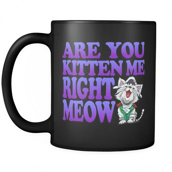Are You Kitten Me Right Meow Mug - Funny Are You Kidding Me Right Now Cat Kitten Coffee Cup - Luxurious Inspirations