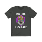 Resting Lich Face D20 Dice DND High Quality Shirt - Luxurious Inspirations