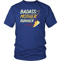 Badass Mother Runner Funny T Shirt Short Sleeve - Luxurious Inspirations