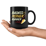 Badass Mother Runner Mug - Funny Mom Mother's day Bad Ass Running Marathon Runner Coffee Cup - Luxurious Inspirations