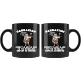 Barbarian Cat Black Mug - Funny Class DND D&D Dungeons And Dragons Coffee Cup - Luxurious Inspirations