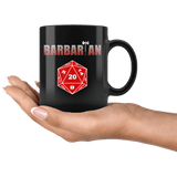 Barbarian Dice Mug - Funny D20 DND D&D DM RPG Coffee Cup - Luxurious Inspirations