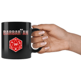 Barbarian Dice Mug - Funny D20 DND D&D DM RPG Coffee Cup - Luxurious Inspirations