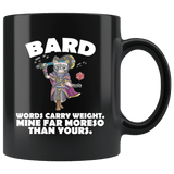 Bard Cat Black Mug - Funny Class DND D&D Dungeons And Dragons Coffee Cup - Luxurious Inspirations