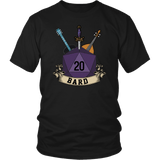 Bard Dice D20 DND T-Shirt - Luxurious Inspirations