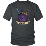 Bard Dice D20 DND T-Shirt - Luxurious Inspirations