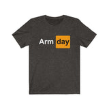 Arm Day Hub Parody Adult Joke High Quality T-Shirt - Binge Prints