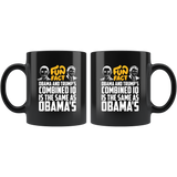 Fun fact Obama and Trump's combined IQ is the same as Obama's presidents Donald Barack coffee cup mug - Luxurious Inspirations