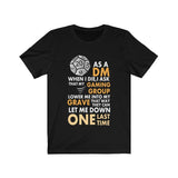 As A DM When I Die I Ask D20 Dice DND High Quality Shirt - MADE IN THE USA - Luxurious Inspirations