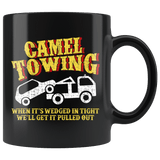 Camel Towing Service Mug - Funny Adult Humor Fun Camel Toe Coffee Cup - Luxurious Inspirations