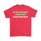 Canada In My Defense I Was Left Unsupervised Shirt - Funny Prankster Tee - Luxurious Inspirations