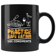 Practice safe eating use condiments condoms ketchup mustard onions pickles sex coffee cup mug - Luxurious Inspirations