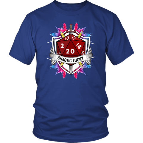 Chaotic Lucky D20 Dice DND T-Shirt - Luxurious Inspirations