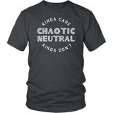 Chaotic Neutral Kinda Care Kinda Don't Funny DND DM RPG Tabletop T-Shirt - Luxurious Inspirations