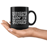 Checketh Thyself Lest Ye Wrecketh Thyself Mug - Funny Parody Check Yourself Before You Wreck Yourself Coffee Cup - Luxurious Inspirations