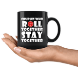 Couples Who Roll Together Stay Together Mug - Funny Couple Relationship D20 DND Dice Role Playing Coffee Cup - Luxurious Inspirations