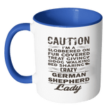 Crazy German Shepherd Lady Mug - Funny Two-Tone Coffee Cup For A Dog Lover - Luxurious Inspirations