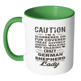 Crazy German Shepherd Lady Mug - Funny Two-Tone Coffee Cup For A Dog Lover - Luxurious Inspirations