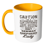 Crazy German Shepherd Lady Mug - Funny Two-Tone Coffee Cup For A Dog Lover - Luxurious Inspirations