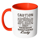 Crazy German Shepherd Lady Mug - Funny Two-Tone Coffee Cup For A Dog Lover - Luxurious Inspirations