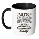 Crazy German Shepherd Lady Mug - Funny Two-Tone Coffee Cup For A Dog Lover - Luxurious Inspirations