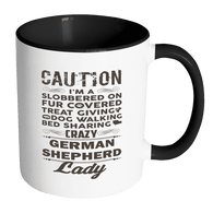 Crazy German Shepherd Lady Mug - Funny Two-Tone Coffee Cup For A Dog Lover - Luxurious Inspirations
