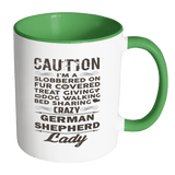 Crazy German Shepherd Lady Mug - Funny Two-Tone Coffee Cup For A Dog Lover - Luxurious Inspirations