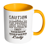 Crazy German Shepherd Lady Mug - Funny Two-Tone Coffee Cup For A Dog Lover - Luxurious Inspirations