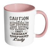 Crazy German Shepherd Lady Mug - Funny Two-Tone Coffee Cup For A Dog Lover - Luxurious Inspirations