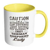 Crazy German Shepherd Lady Mug - Funny Two-Tone Coffee Cup For A Dog Lover - Luxurious Inspirations