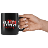 Crit Happens Mug - Funny DND D&D DM D20 Dice Coffee Cup - Luxurious Inspirations