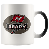 Tampa Bay Brady 12 GOAT Coffee Cup Fan Premium Grade Color Changing Mug - Binge Prints